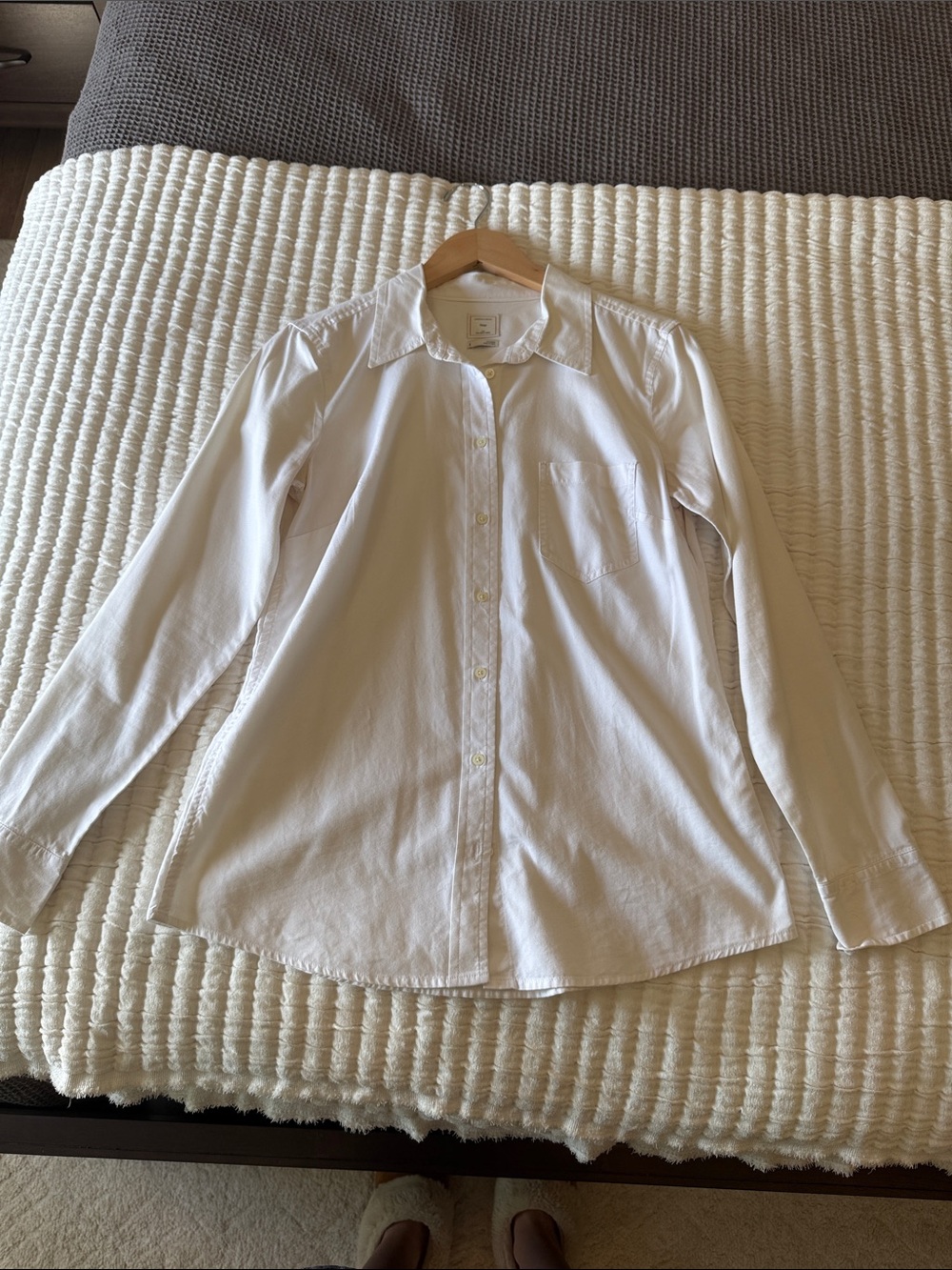 GAP Women's White Button-Down Shirt